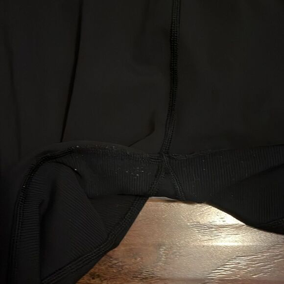 Lululemon Black Athletic Mesh Pockets Mesh Ruched Design Cropped Leggings - Picture 7 of 10